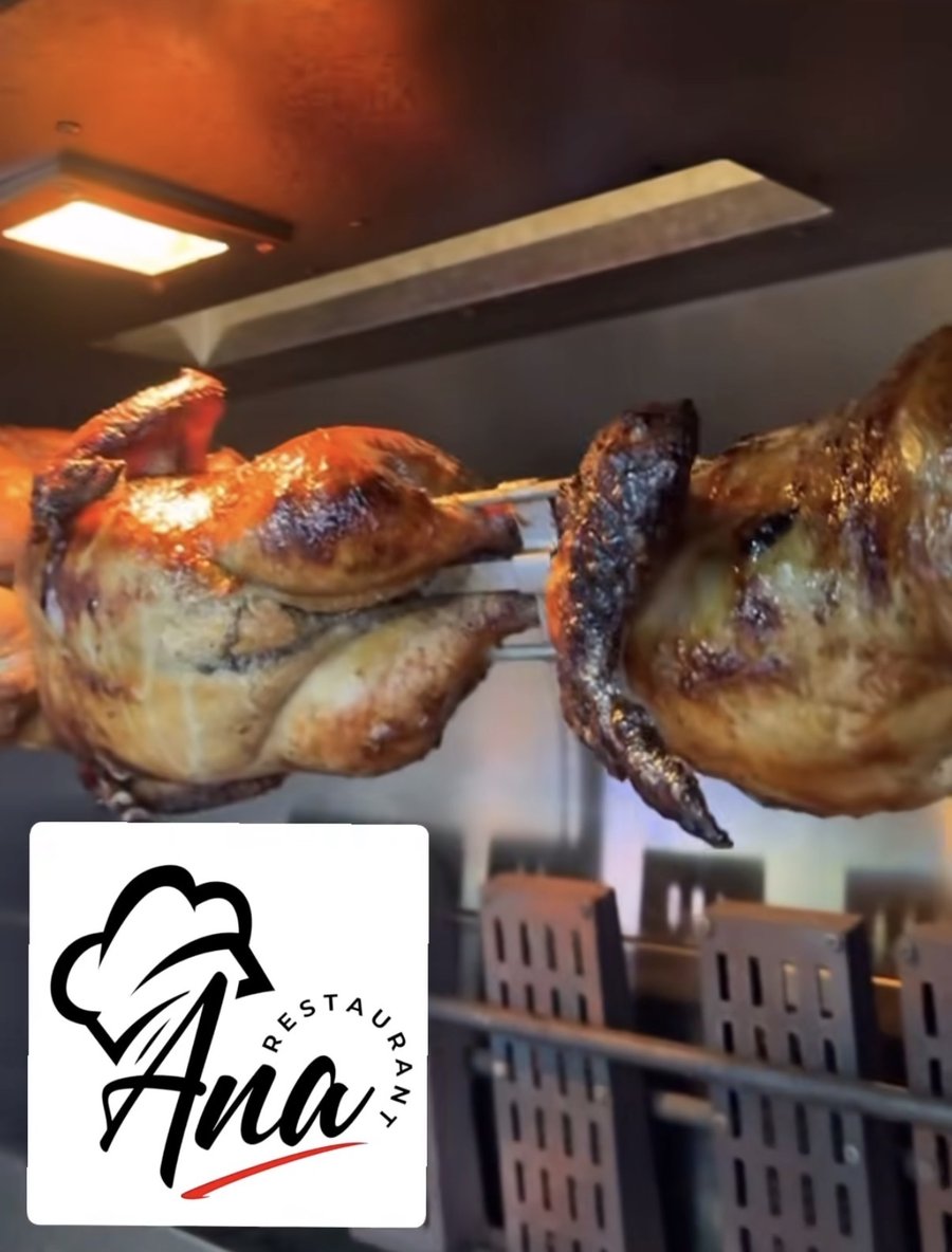 Pollo Horneado on the rotisserie