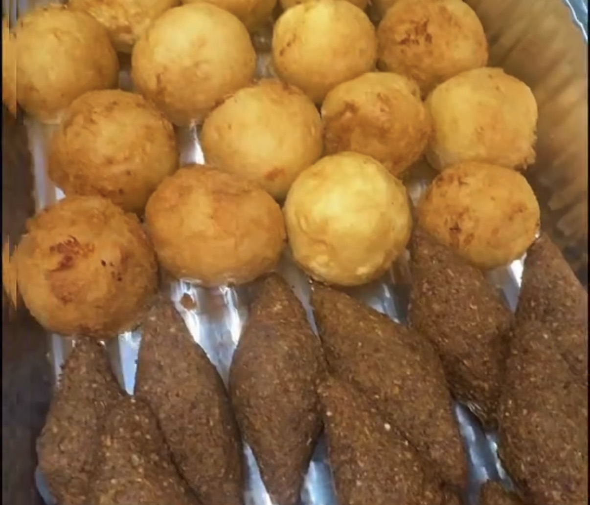 Quipes y bolitas de yuca