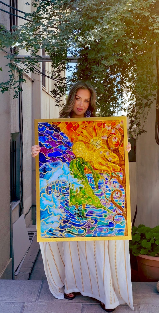 Caroline in her studio